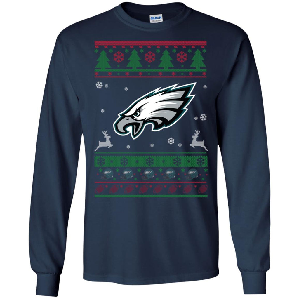 Philadelphia Eagles Logo Football Teams Ugly Christmas Sweater Men Long SLeeve Shirt
