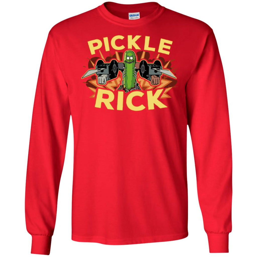 Rick And Morty Pickle Rick Men Long SLeeve Shirt