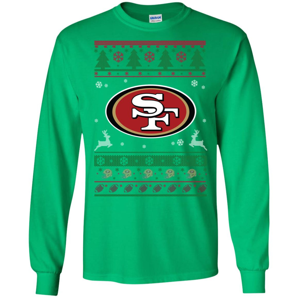 San Francisco 49ers Logo Football Teams Ugly Christmas Sweater Men Long SLeeve Shirt