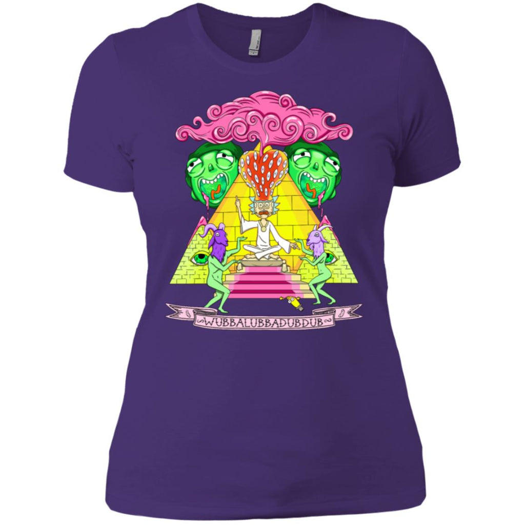 Rick And Morty Pyramid With Catchphrase Women T-Shirt