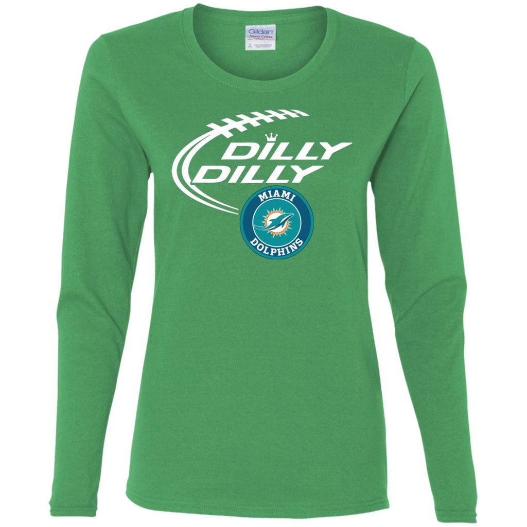 Dilly Dilly Miami Dolphins Nfl Football Women Long Sleeve Shirt