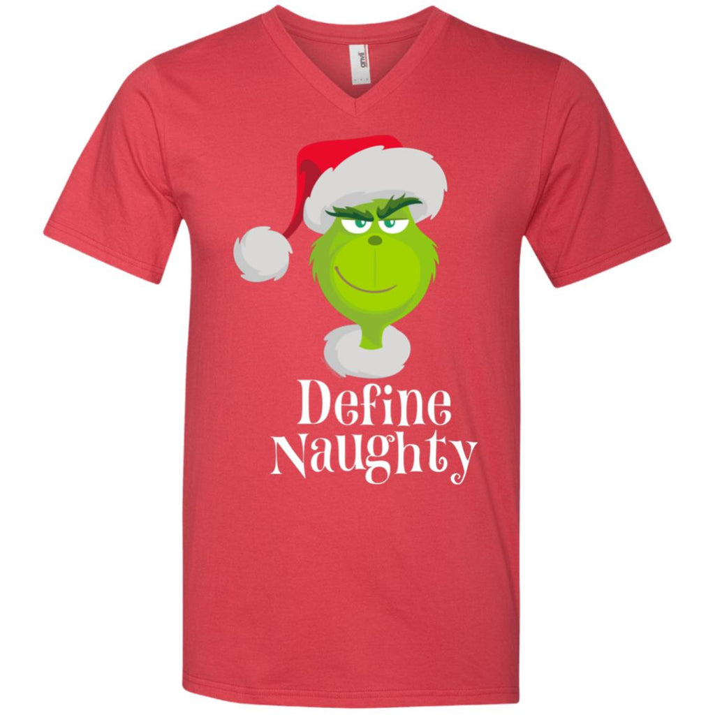 Dr. Seuss The Grinch Naughty Grinch Christmas Men V-Neck T-Shirt
