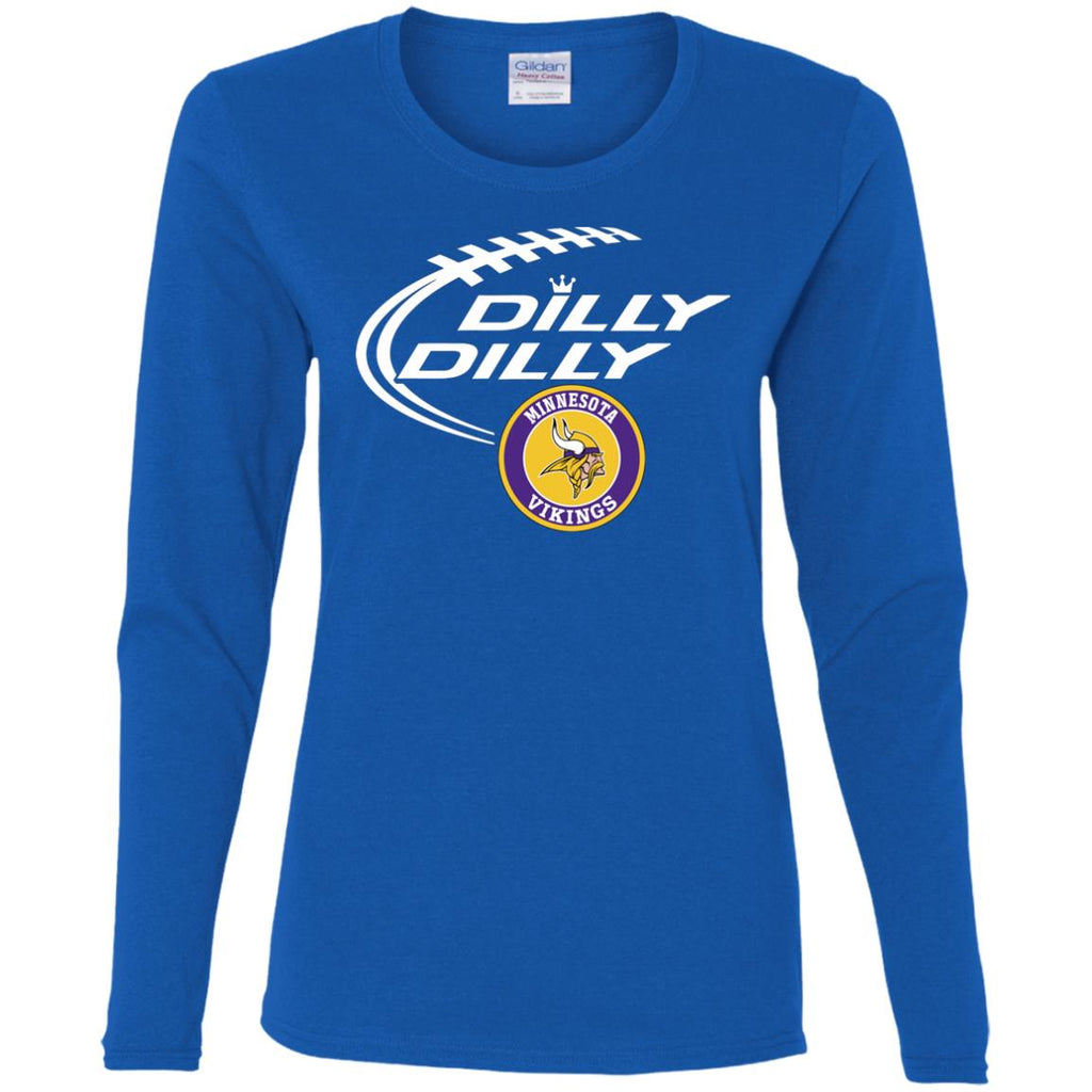 Dilly Dilly Minnesota Vikings Nfl Football Women Long Sleeve Shirt