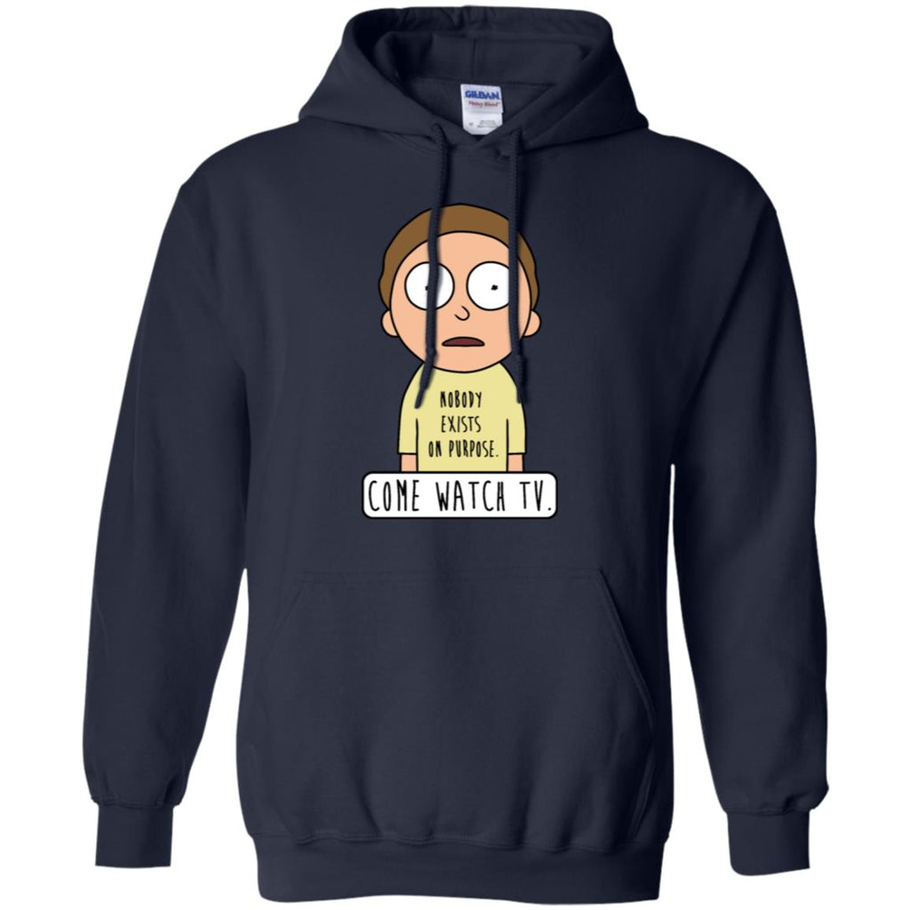 Rick And Morty Come Watch Tv Quote Men Pullover Hoodie