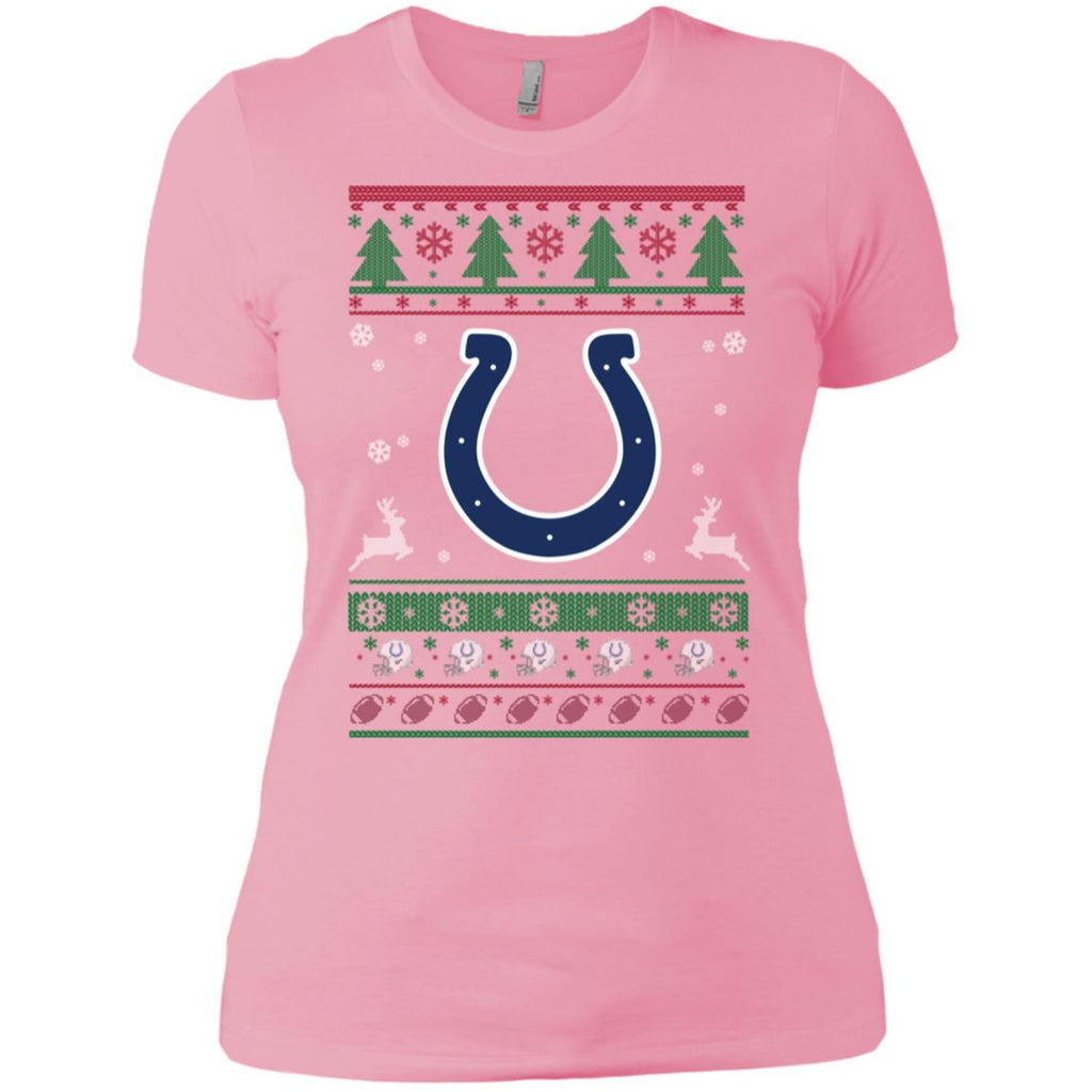 Indianapolis Colts Logo Football Teams Ugly Christmas Sweater Women T-Shirt