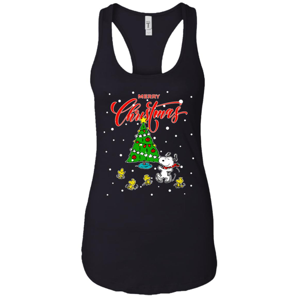 Peanuts-snoopy Christmas Tree Women Tank