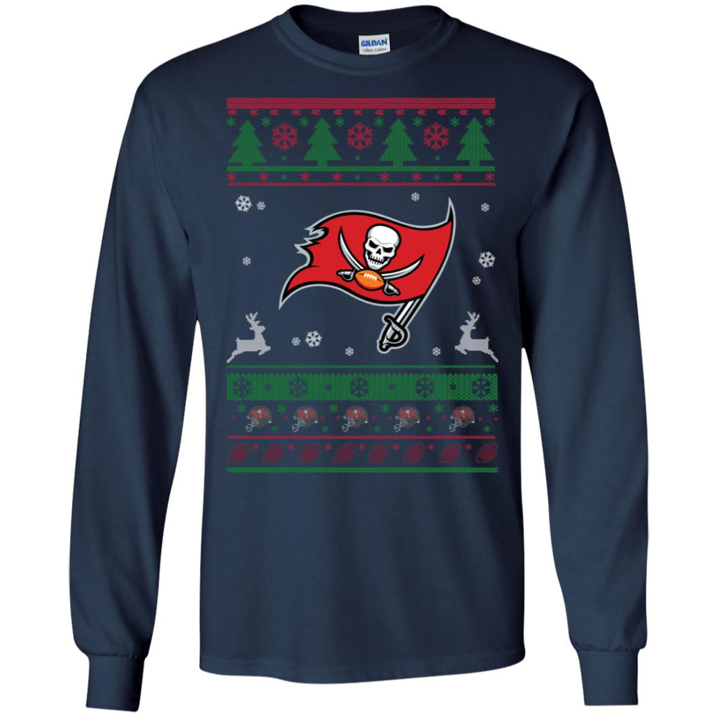 Tampa Bay Buccaneers Logo Football Teams Ugly Christmas Sweater Men Long SLeeve Shirt