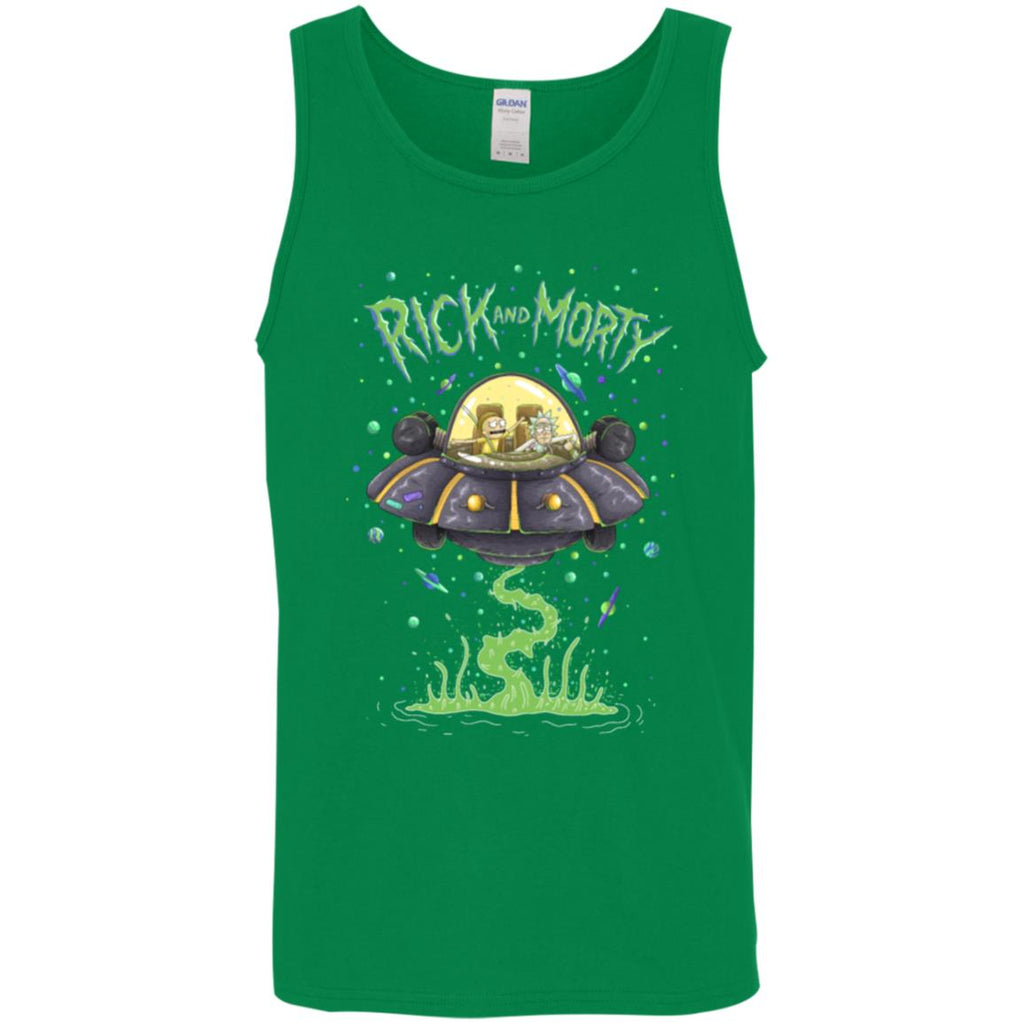 Rick And Morty Spaceship Illustration Men Tank Top