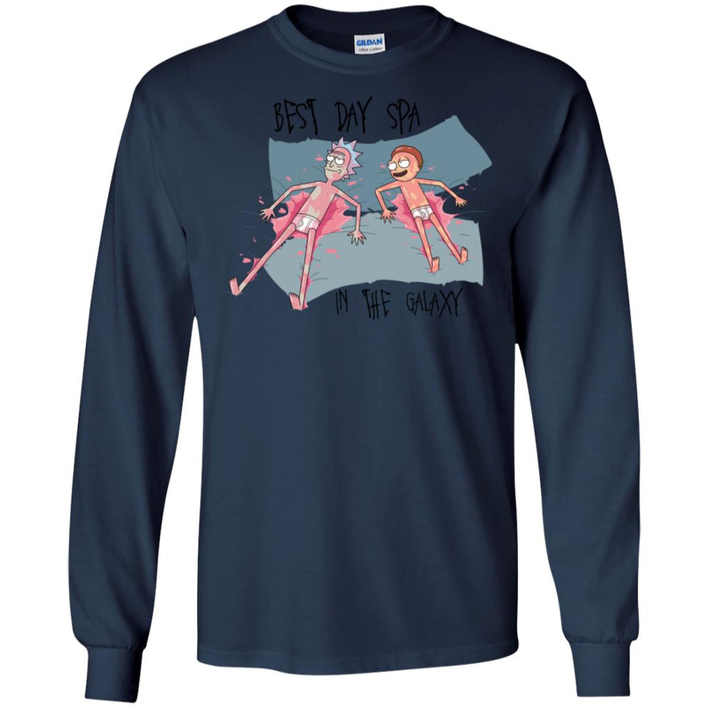 Rick And Morty Best Spa Day In The Galaxy Men Long SLeeve Shirt