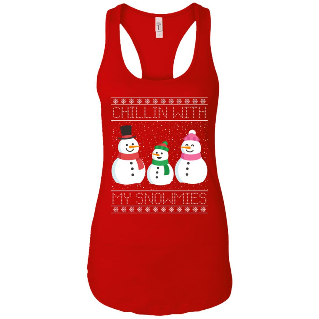 Chillin With My Snowmies Snowman Christmas Women Tank