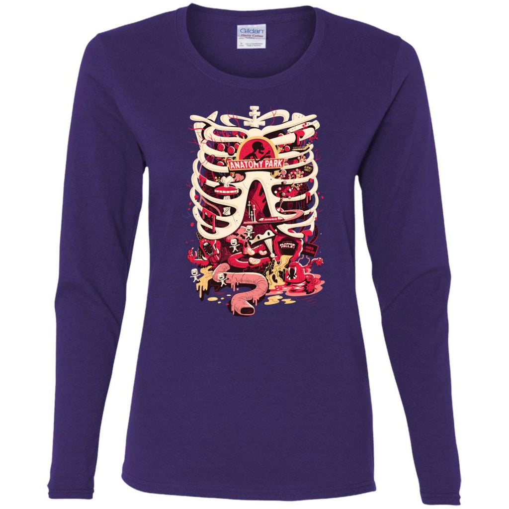 Rick And Morty Anatomy Park Skeleton Women Long Sleeve Shirt