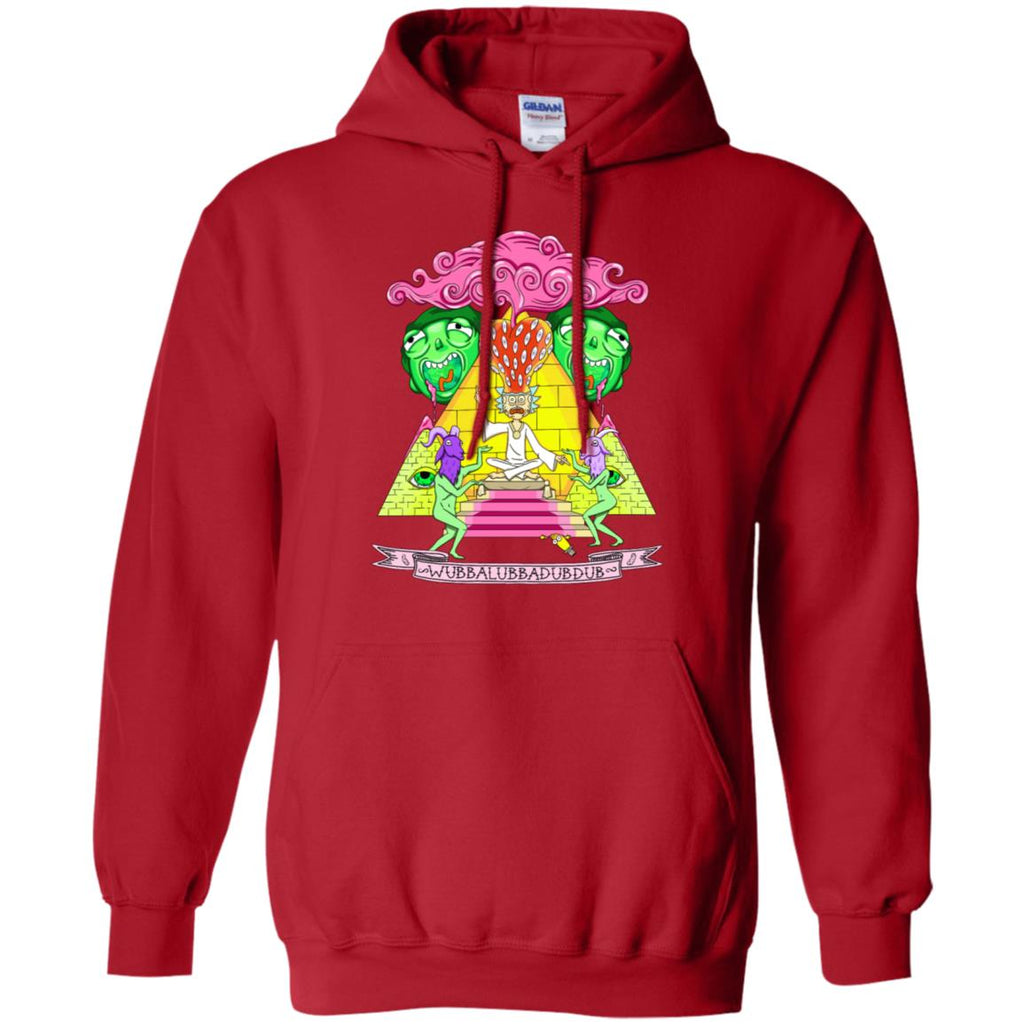 Rick And Morty Pyramid With Catchphrase Men Pullover Hoodie