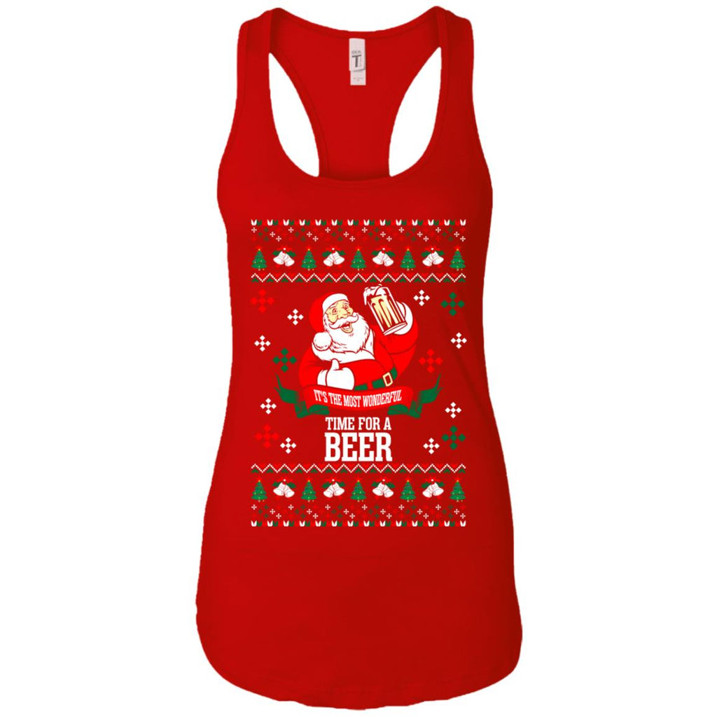 It's The Most Wonderful Time For A Beer Ugly Christmas Women Tank
