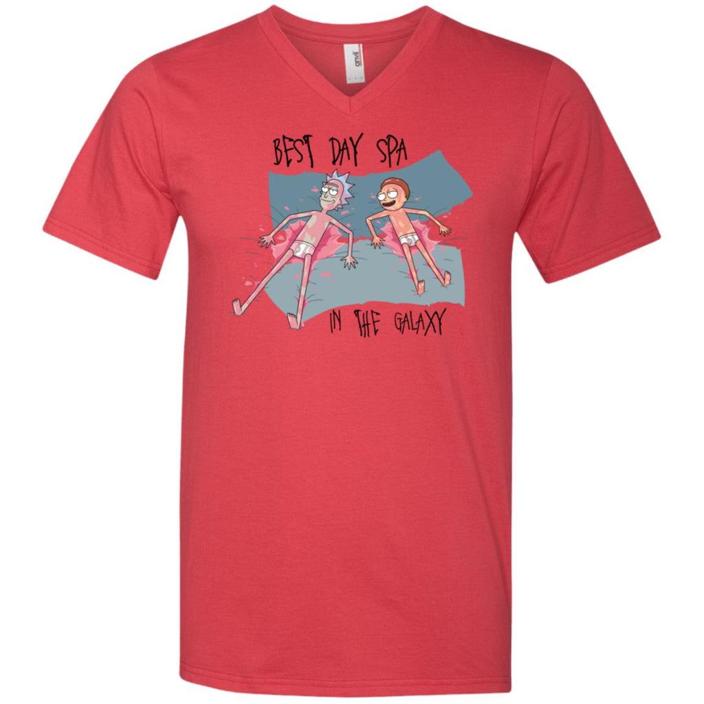 Rick And Morty Best Spa Day In The Galaxy Men V-Neck T-Shirt