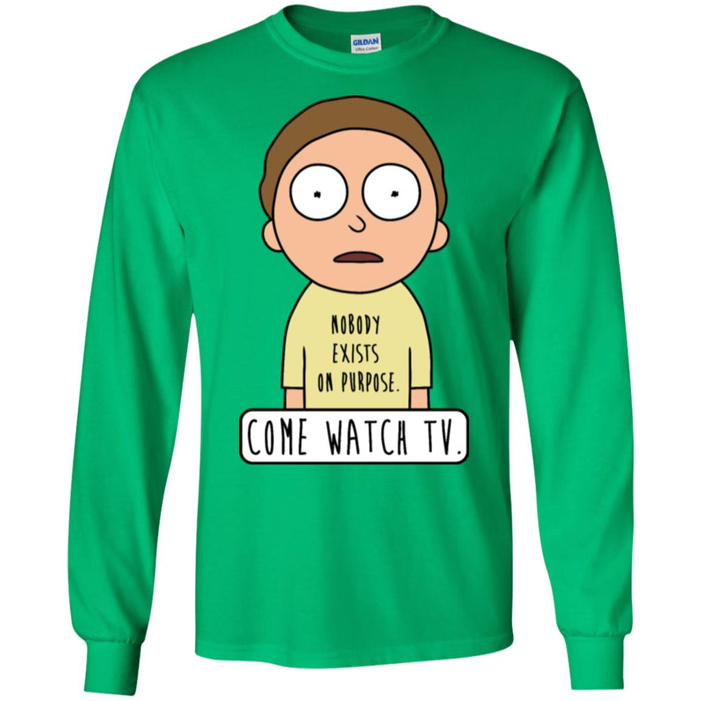 Rick And Morty Come Watch Tv Quote Men Long SLeeve Shirt