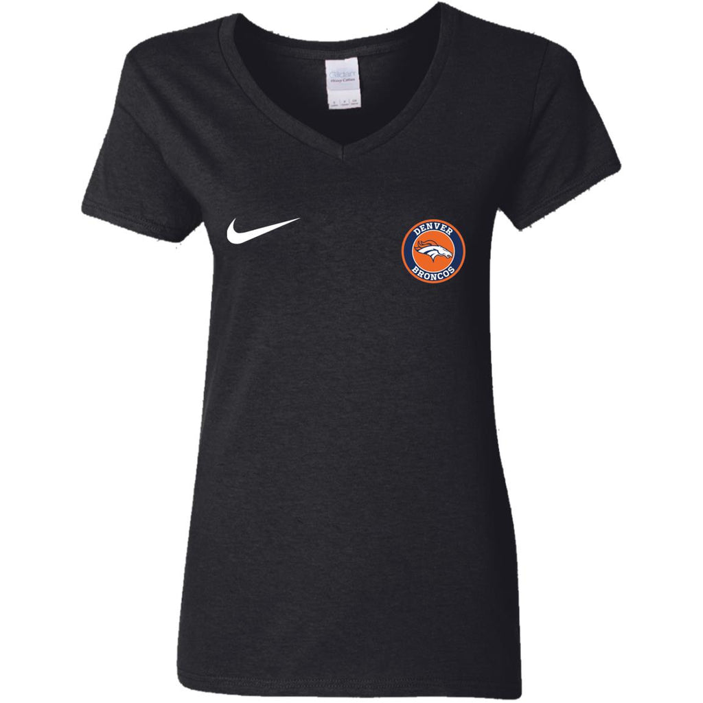 Nike Denver Broncos Nfl Football Women V-Neck T-Shirt