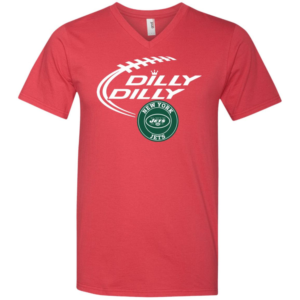 Dilly Dilly New York Jets Nfl Football Men V-Neck T-Shirt