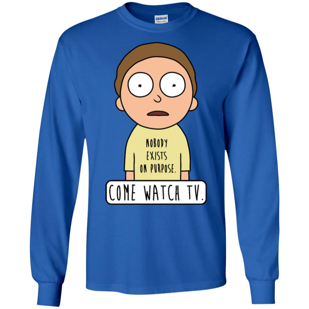Rick And Morty Come Watch Tv Quote Men Long SLeeve Shirt