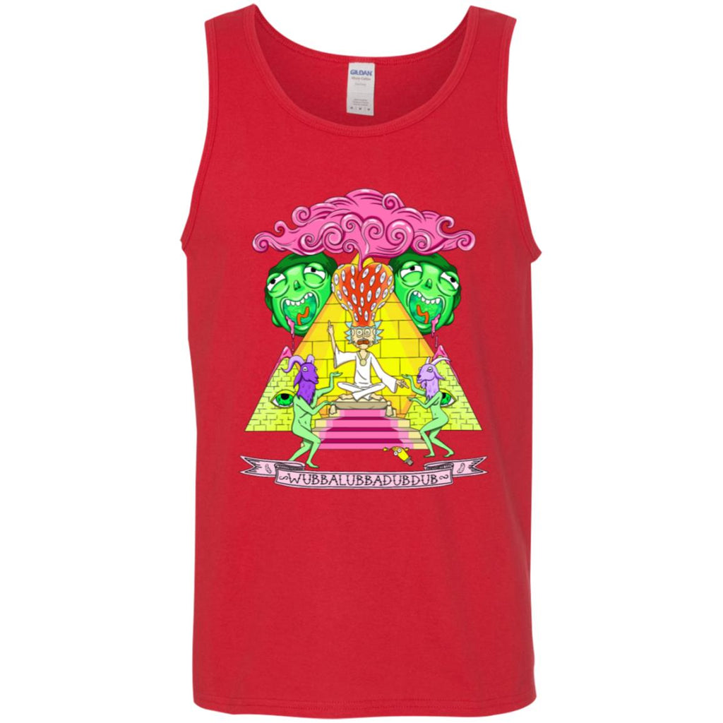 Rick And Morty Pyramid With Catchphrase Men Tank Top