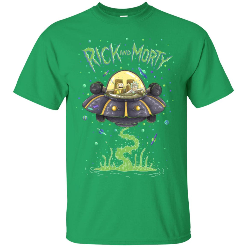 Rick And Morty Spaceship Illustration Men T-Shirt