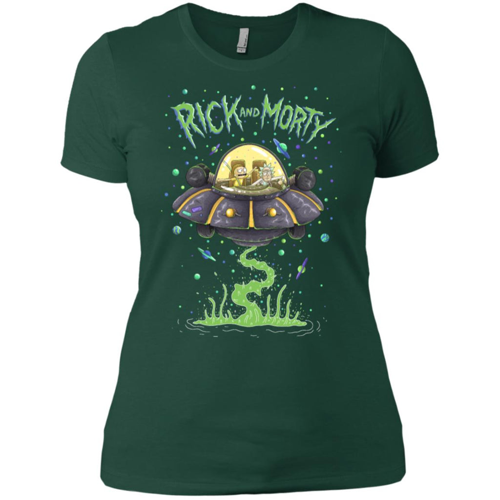 Rick And Morty Spaceship Illustration Women T-Shirt