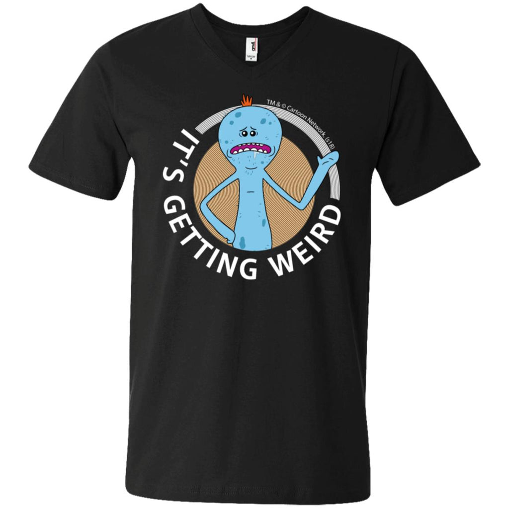 Rick And Morty Mr Meeseeks It's Getting Weird Mug Men V-Neck T-Shirt