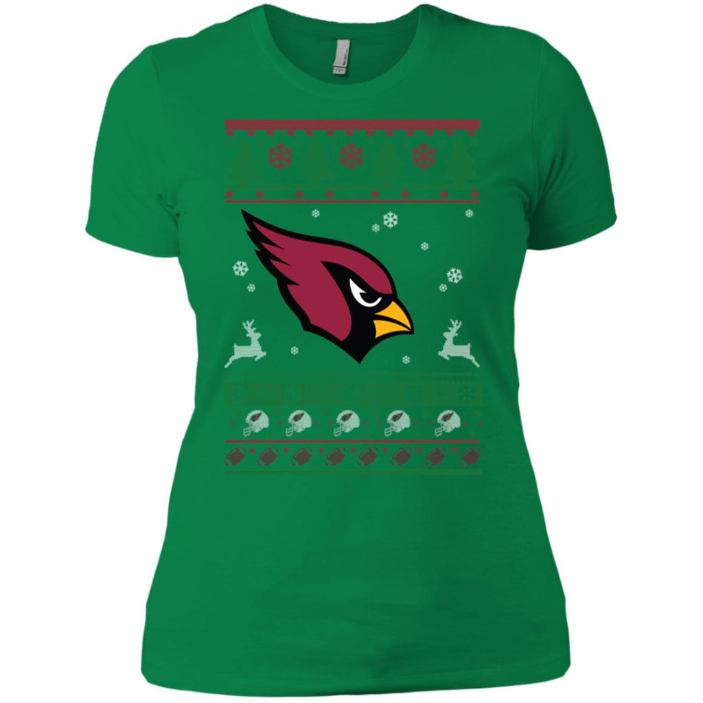 Arizona Cardinals Logo Football Teams Ugly Christmas Sweater Women T-Shirt