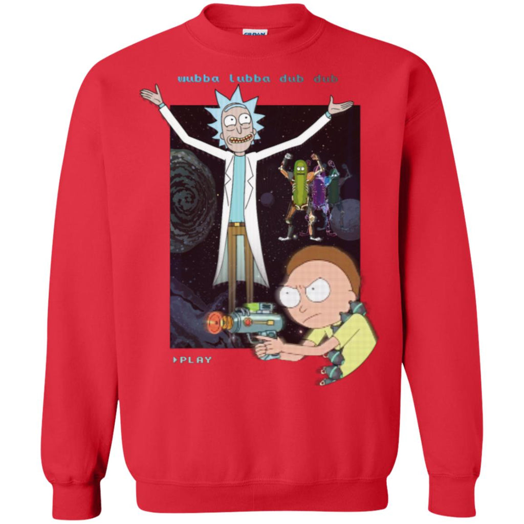 Rick And Morty Retro Video Game Unisex Crewneck Pullover Sweatshirt
