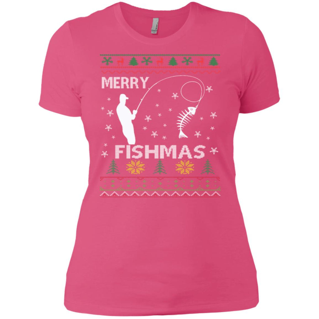 Merry Fishmas Ugly Christmas Women T-Shirt