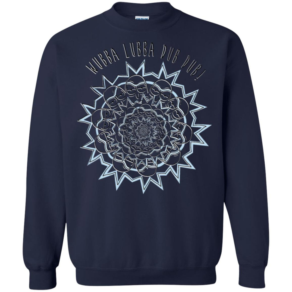 Rick And Morty Wubba Lubba Dub Dub Slogan Unisex Crewneck Pullover Sweatshirt