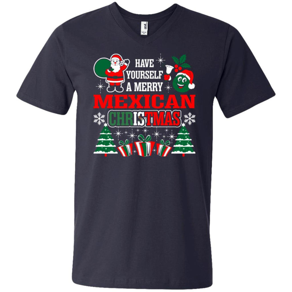 Have Yourself A Merry Mexican Christmas Men V-Neck T-Shirt