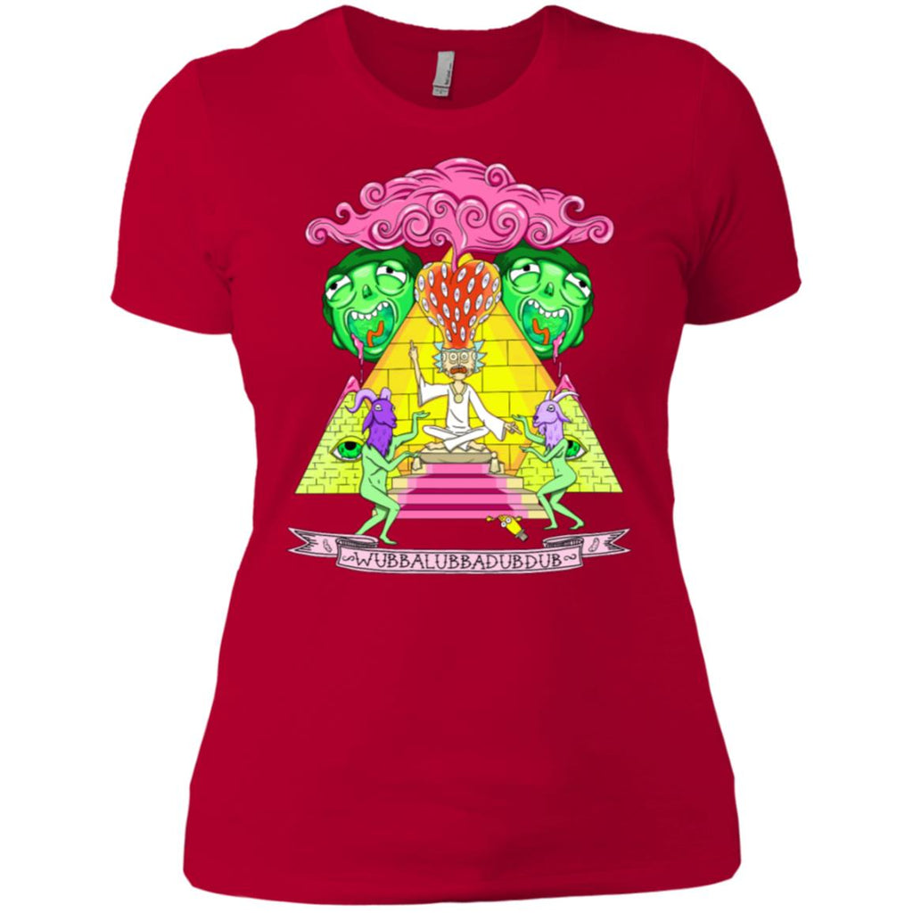 Rick And Morty Pyramid With Catchphrase Women T-Shirt