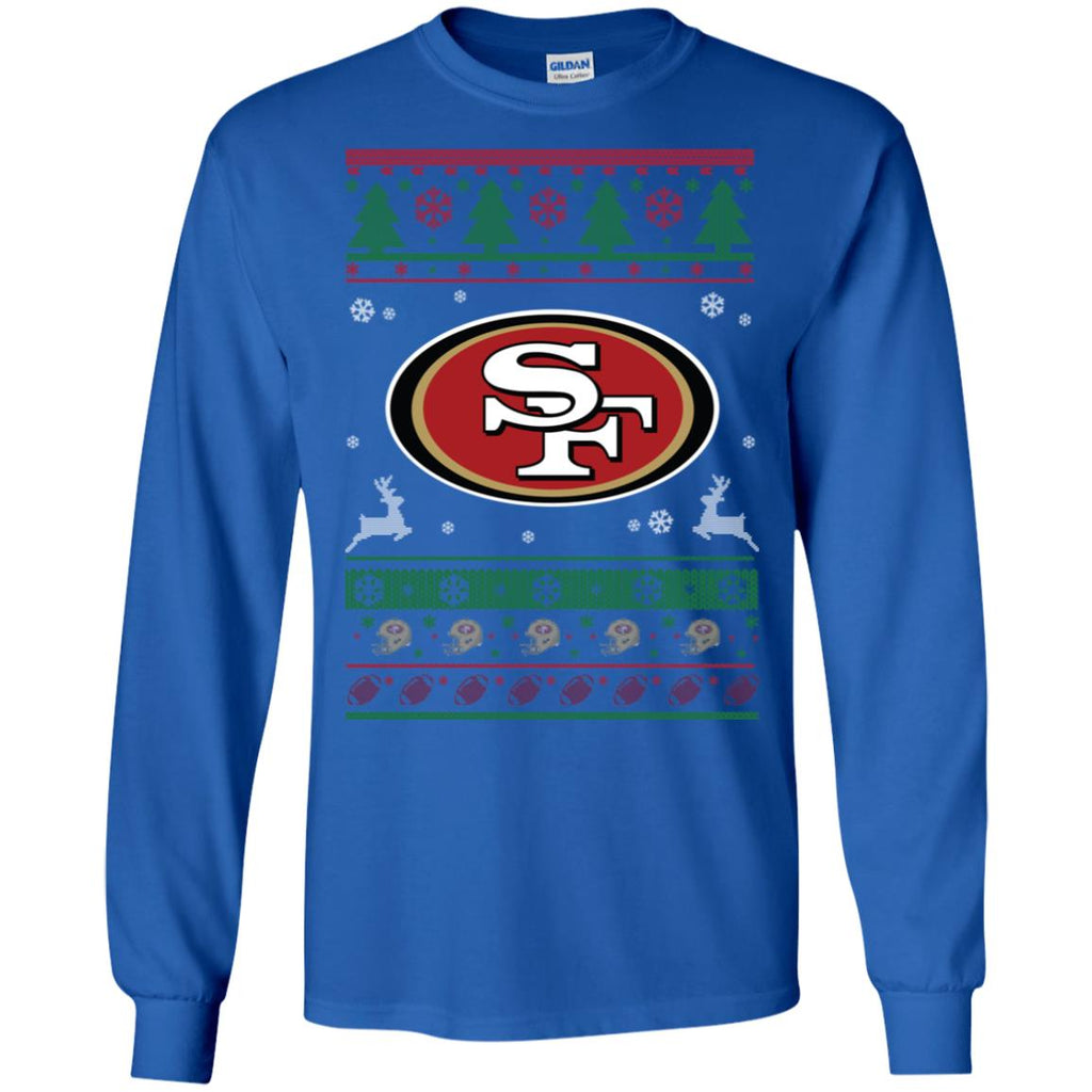 San Francisco 49ers Logo Football Teams Ugly Christmas Sweater Men Long SLeeve Shirt