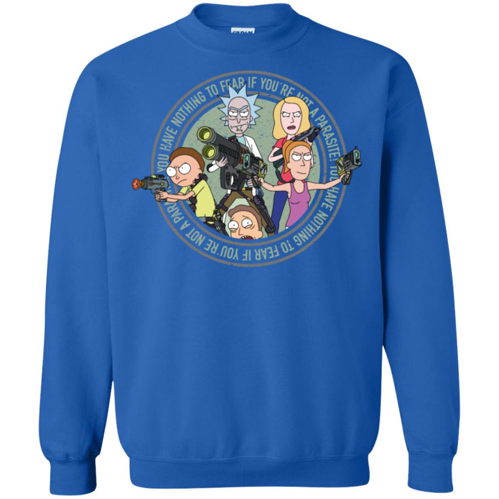 Rick And Morty And The Smith Family Unisex Crewneck Pullover Sweatshirt
