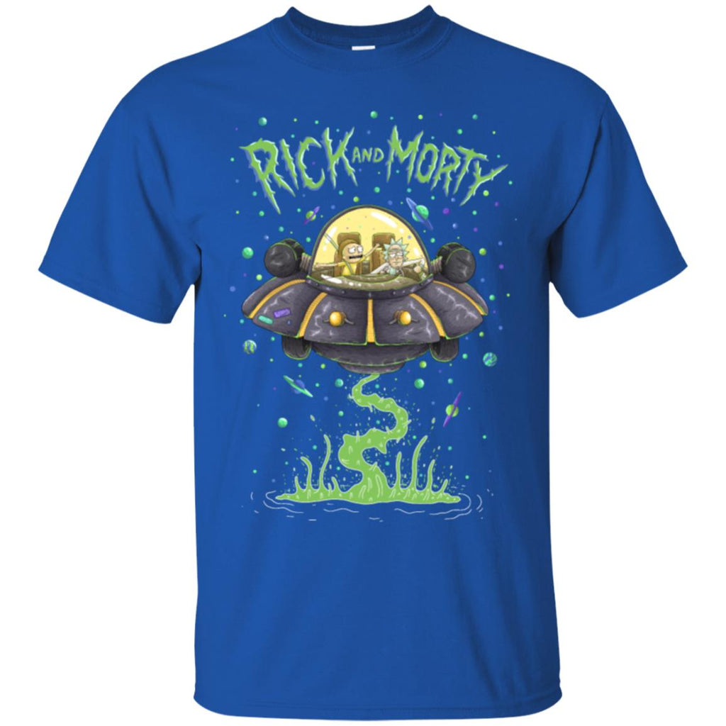 Rick And Morty Spaceship Illustration Men T-Shirt