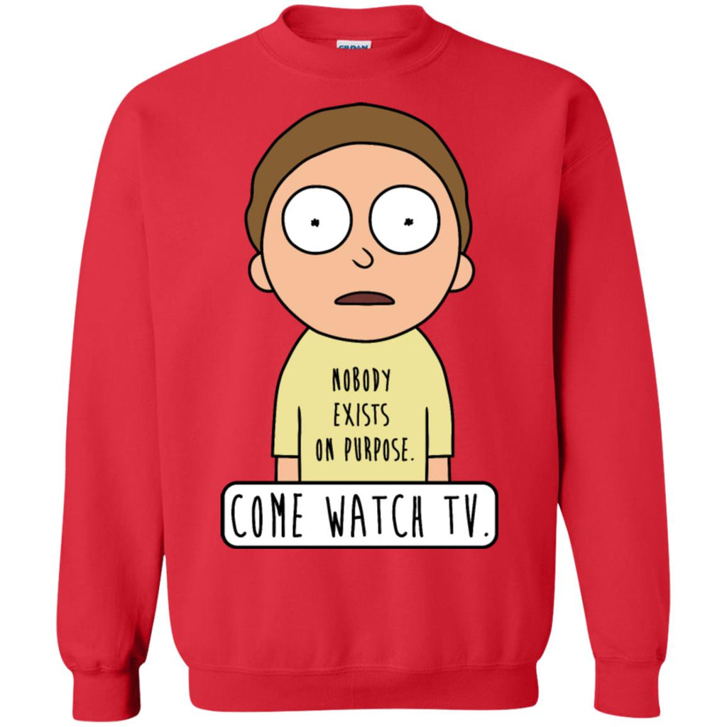 Rick And Morty Come Watch Tv Quote Unisex Crewneck Pullover Sweatshirt