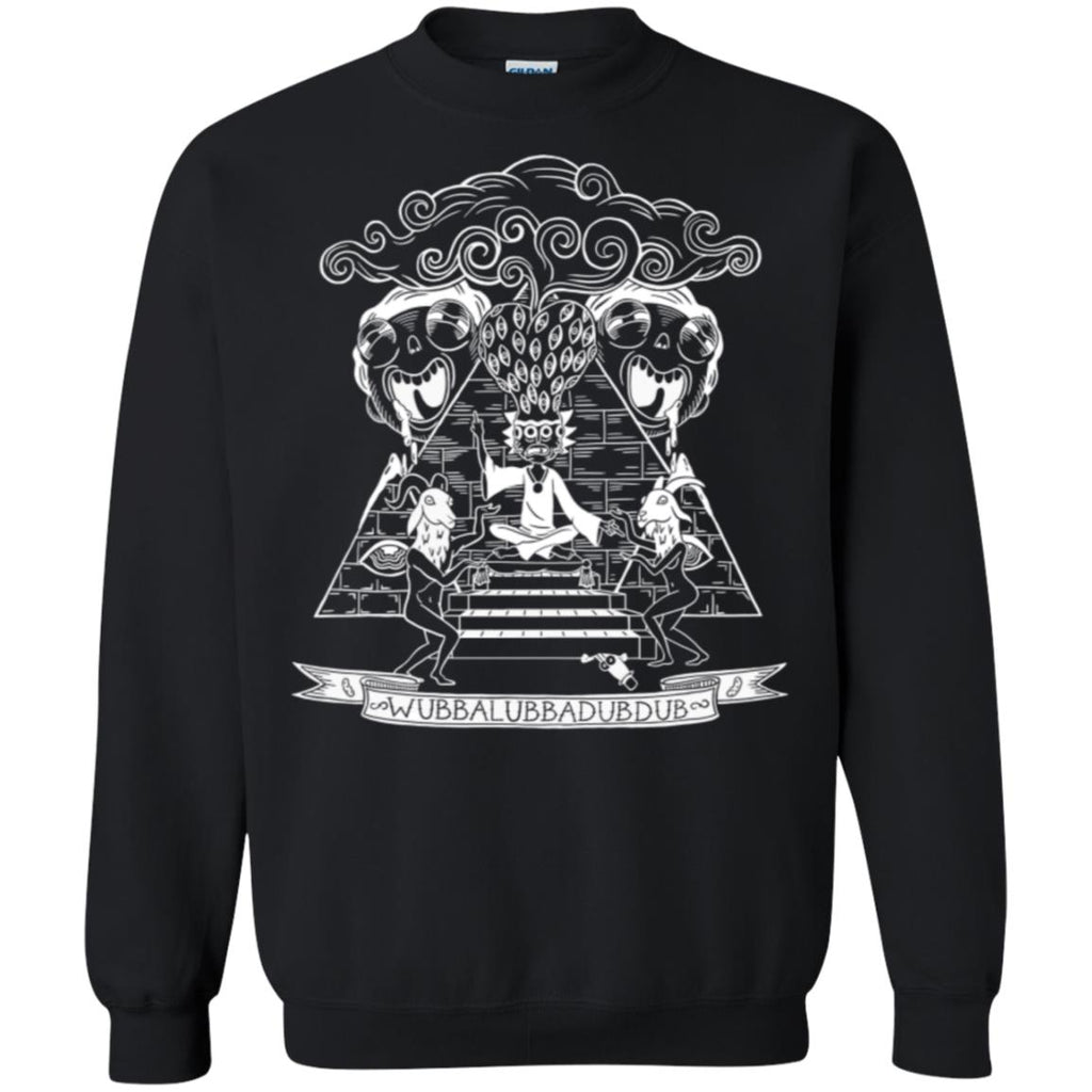 Rick And Morty Wubba Lubba Dub Dub Pyramid Unisex Crewneck Pullover Sweatshirt
