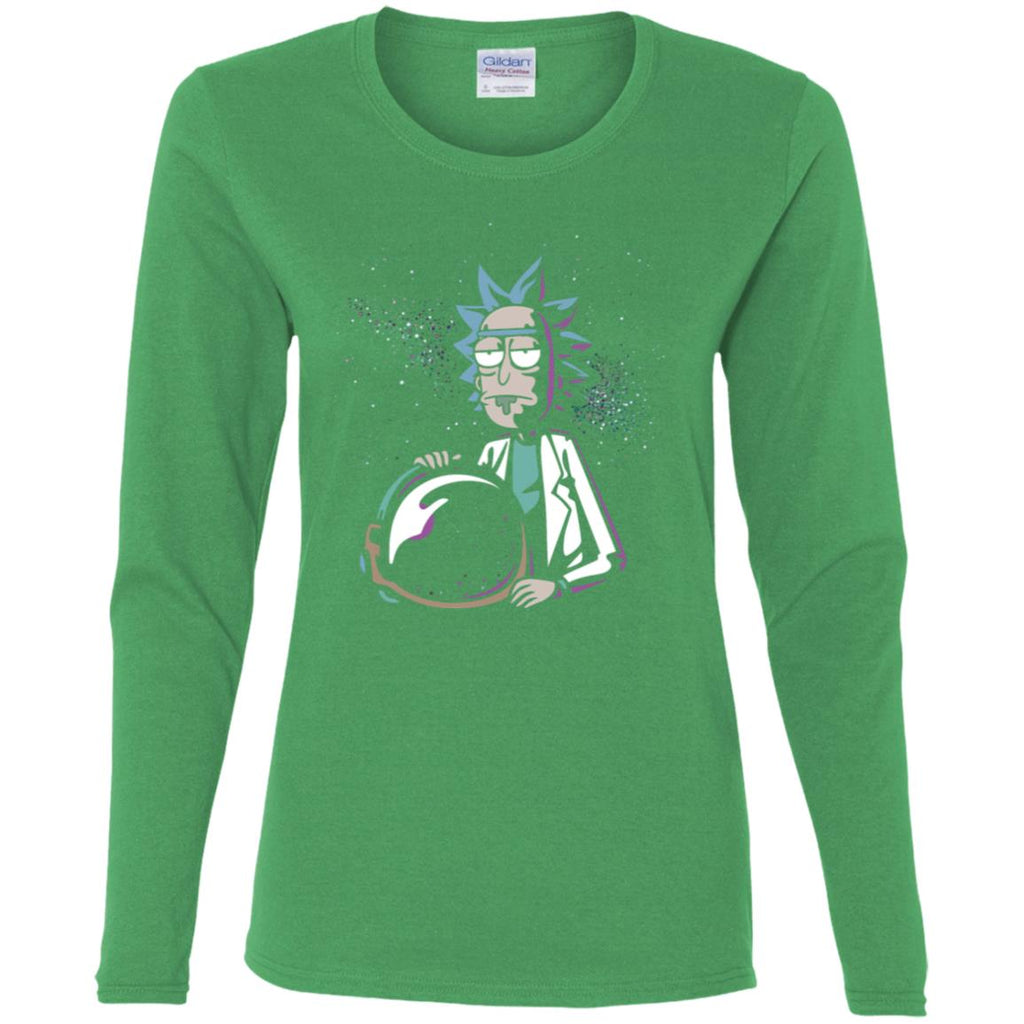 Rick And Morty Astronaut Helmet Women Long Sleeve Shirt