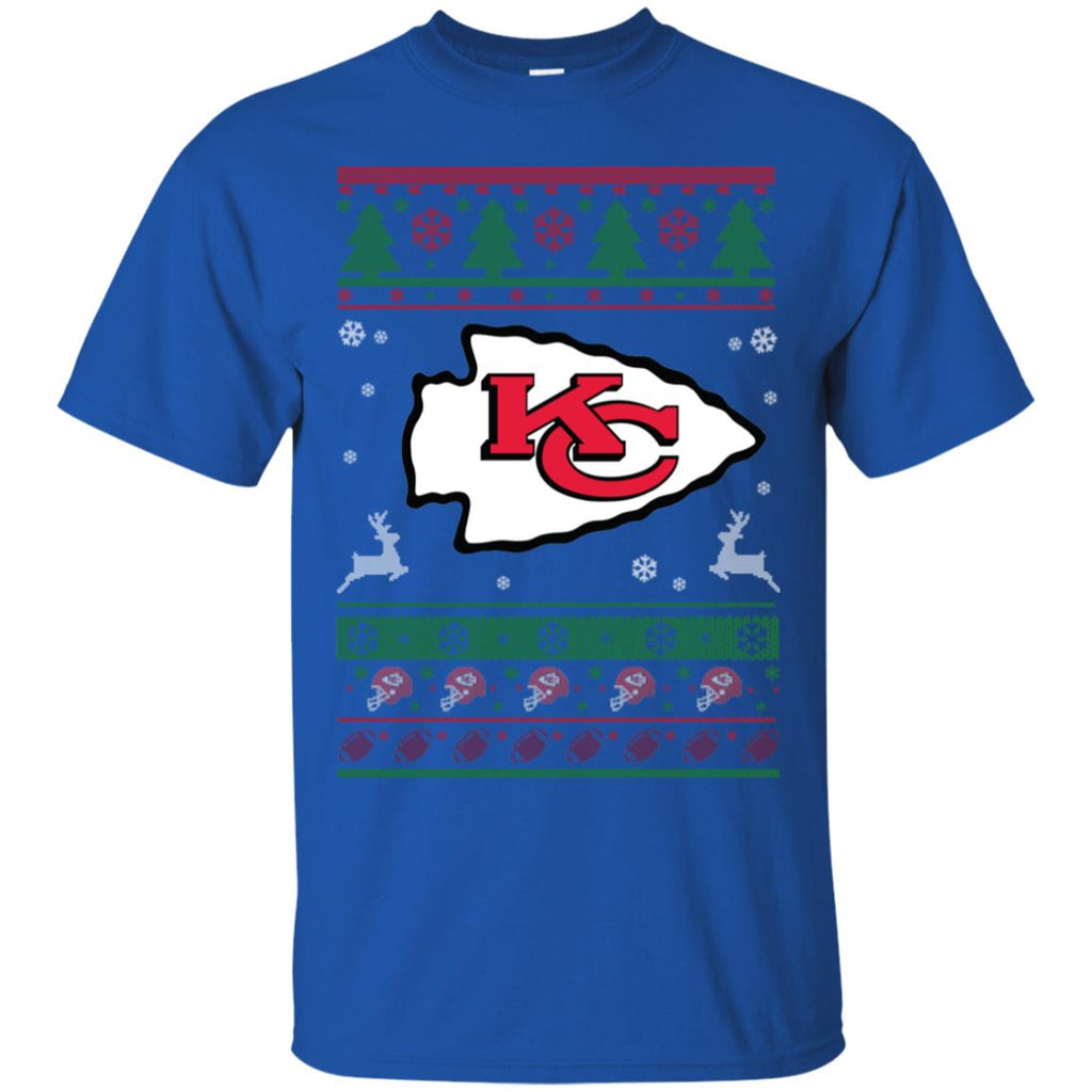 Kansas City Chiefs Logo Football Teams Ugly Christmas Sweater Men T-Shirt
