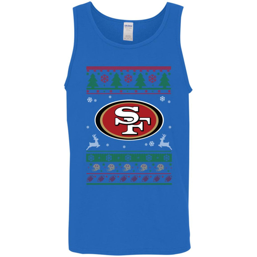 San Francisco 49ers Logo Football Teams Ugly Christmas Sweater Men Tank Top