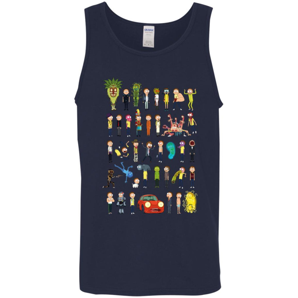 Ricky And Morty The Many Morty's Men Tank Top