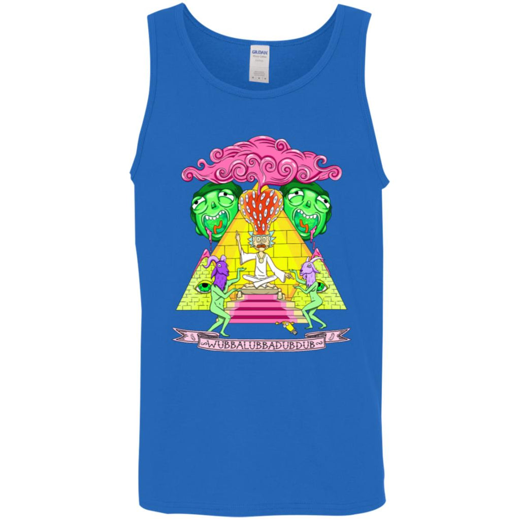 Rick And Morty Pyramid With Catchphrase Men Tank Top