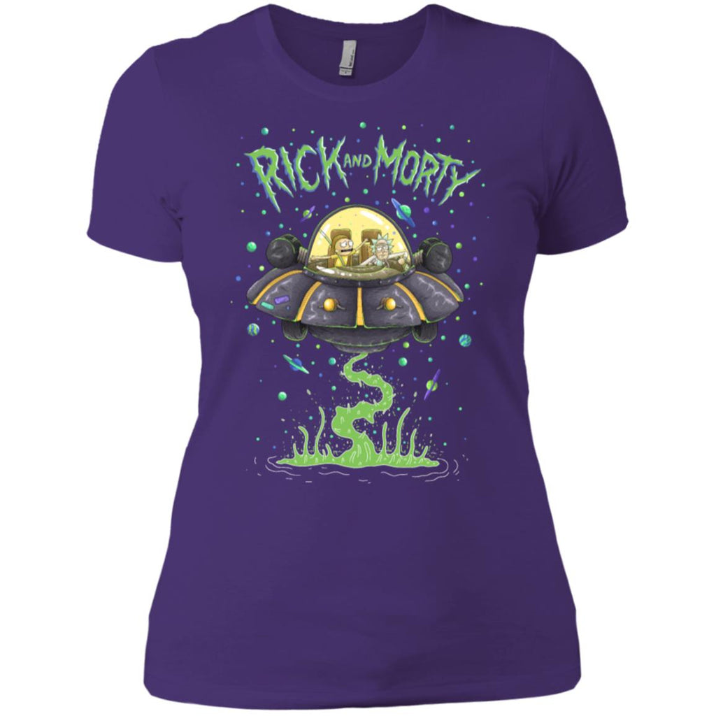 Rick And Morty Spaceship Illustration Women T-Shirt