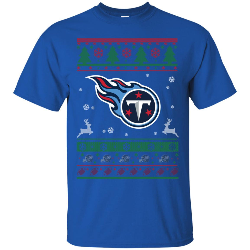 Tennessee Titans Logo Football Teams Ugly Christmas Sweater Men T-Shirt