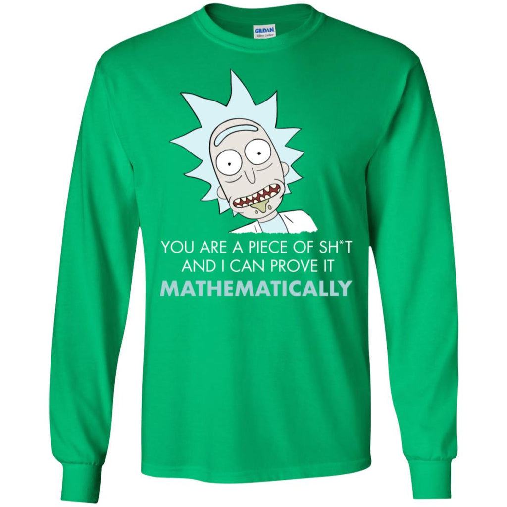 Rick And Morty Mathematical Proof Quote Men Long SLeeve Shirt