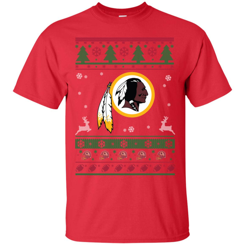Washington Redskins Logo Football Teams Ugly Christmas Sweater Men T-Shirt