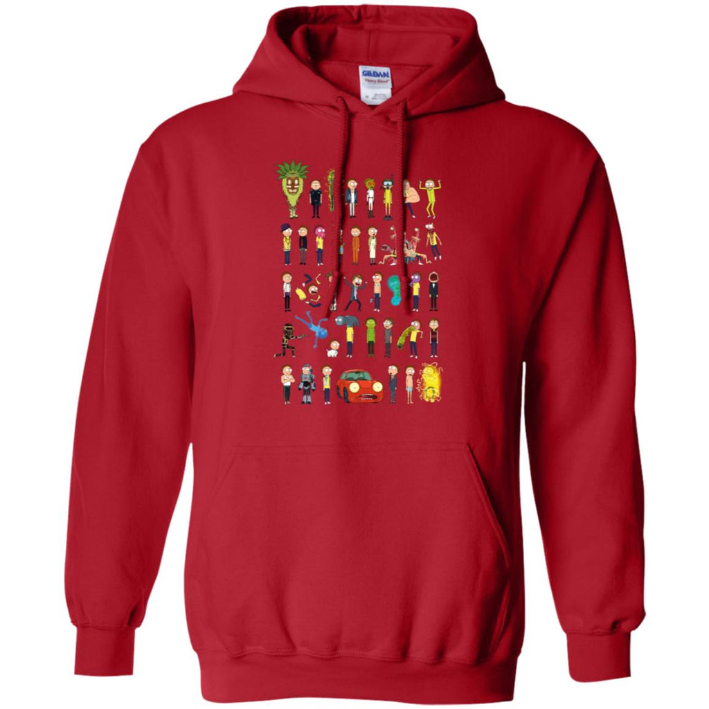 Ricky And Morty The Many Morty's Men Pullover Hoodie