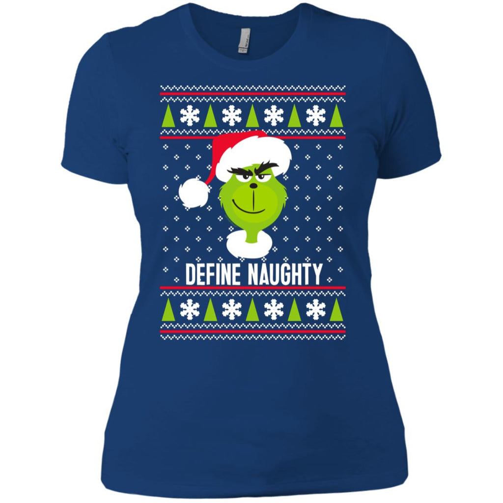 Dr. Seuss The Grinch Naughty Grinch Christmas Sweatshirt Women T-Shirt