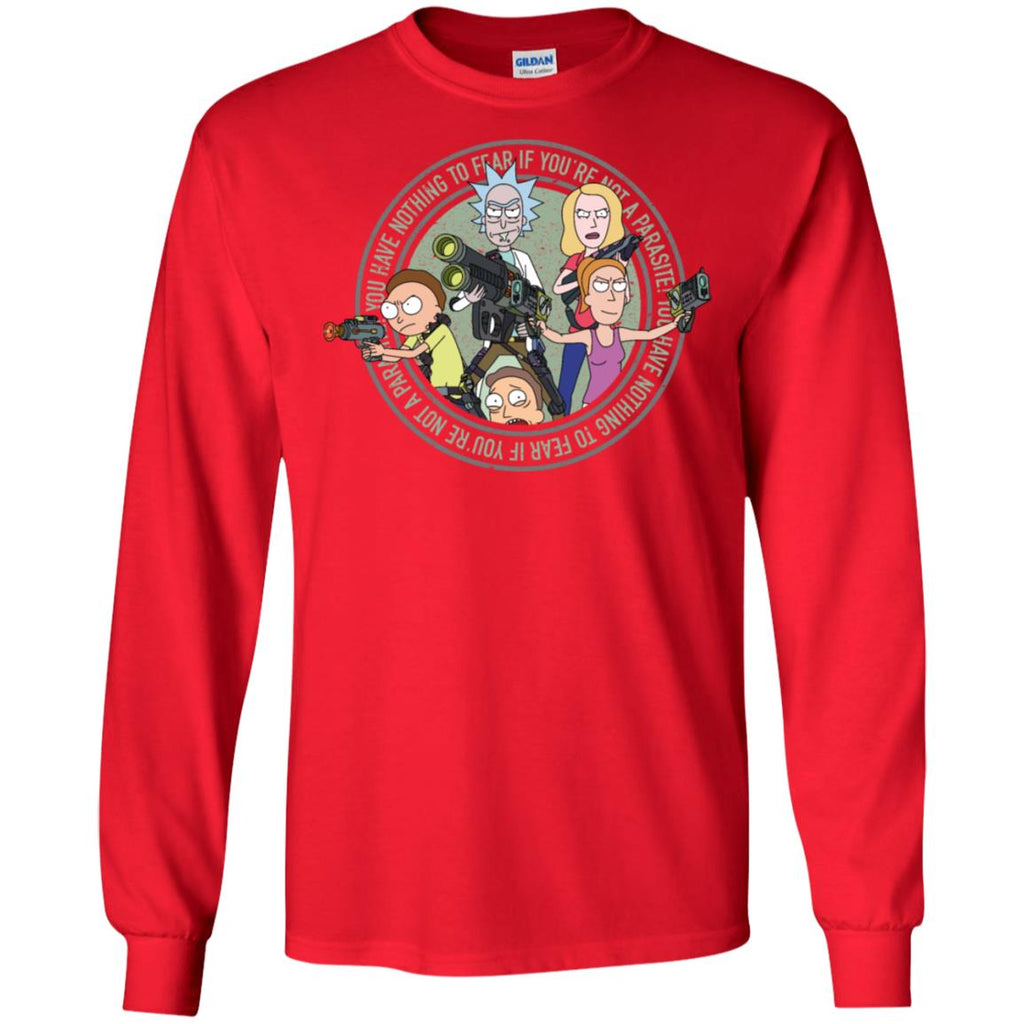 Rick And Morty And The Smith Family Men Long SLeeve Shirt
