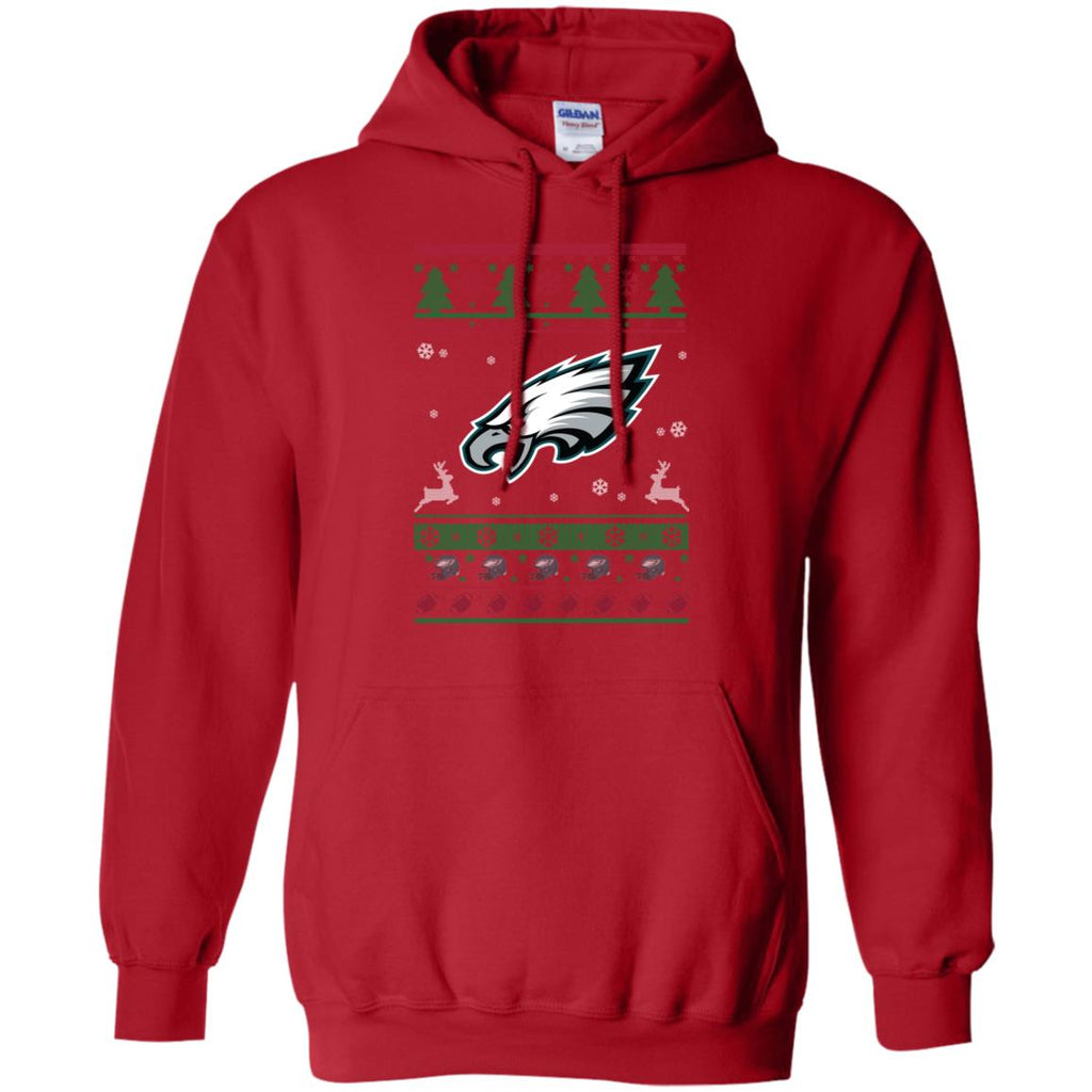 Philadelphia Eagles Logo Football Teams Ugly Christmas Sweater Men Pullover Hoodie